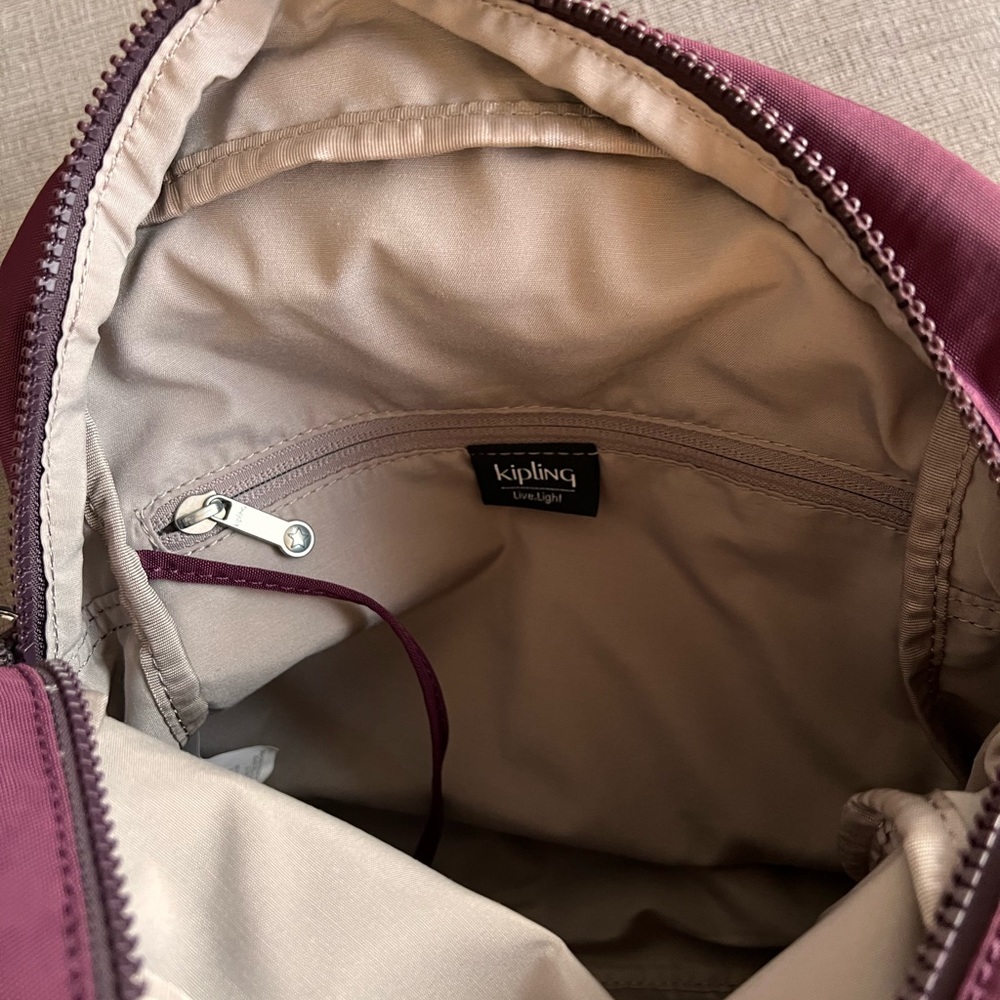 Kipling Convertible Backpack/crossbody/ShoulderBag in Dark Plum, NWT - Picture 5 of 13